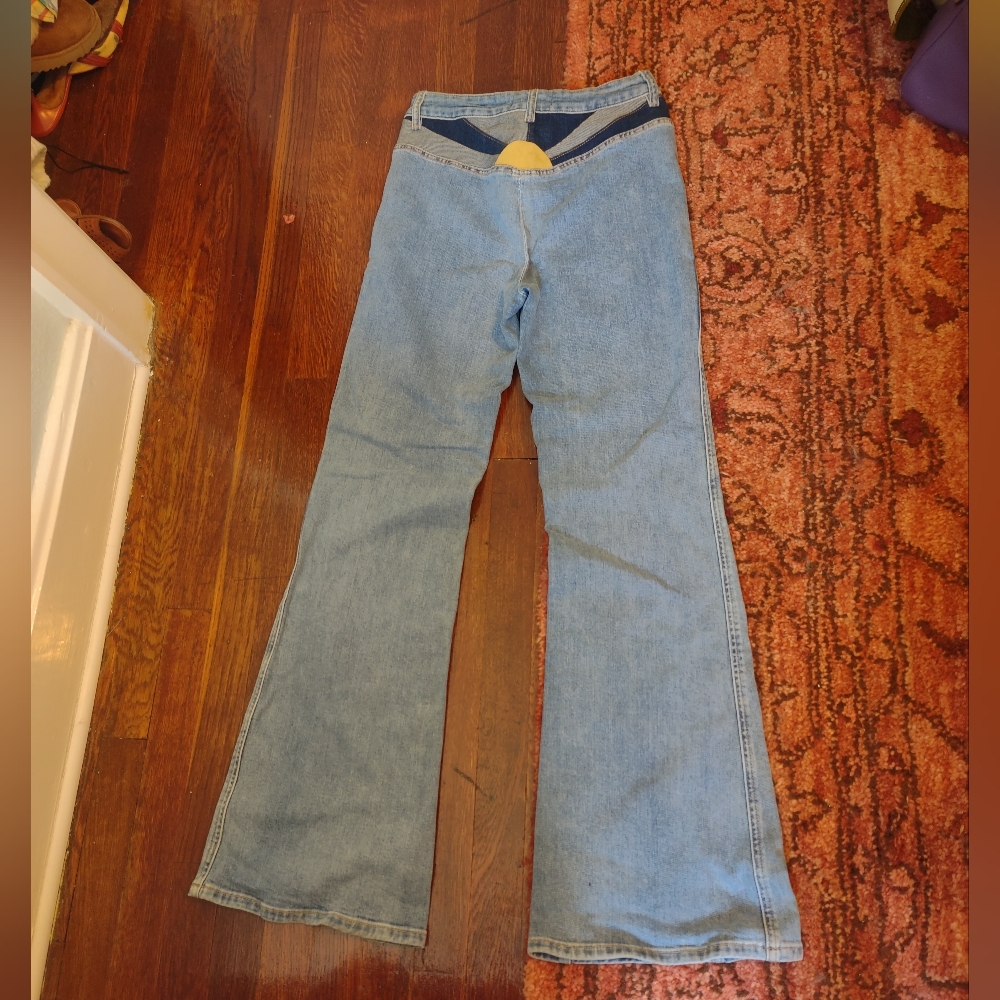 FP High Waist jeans with Sunburst detail